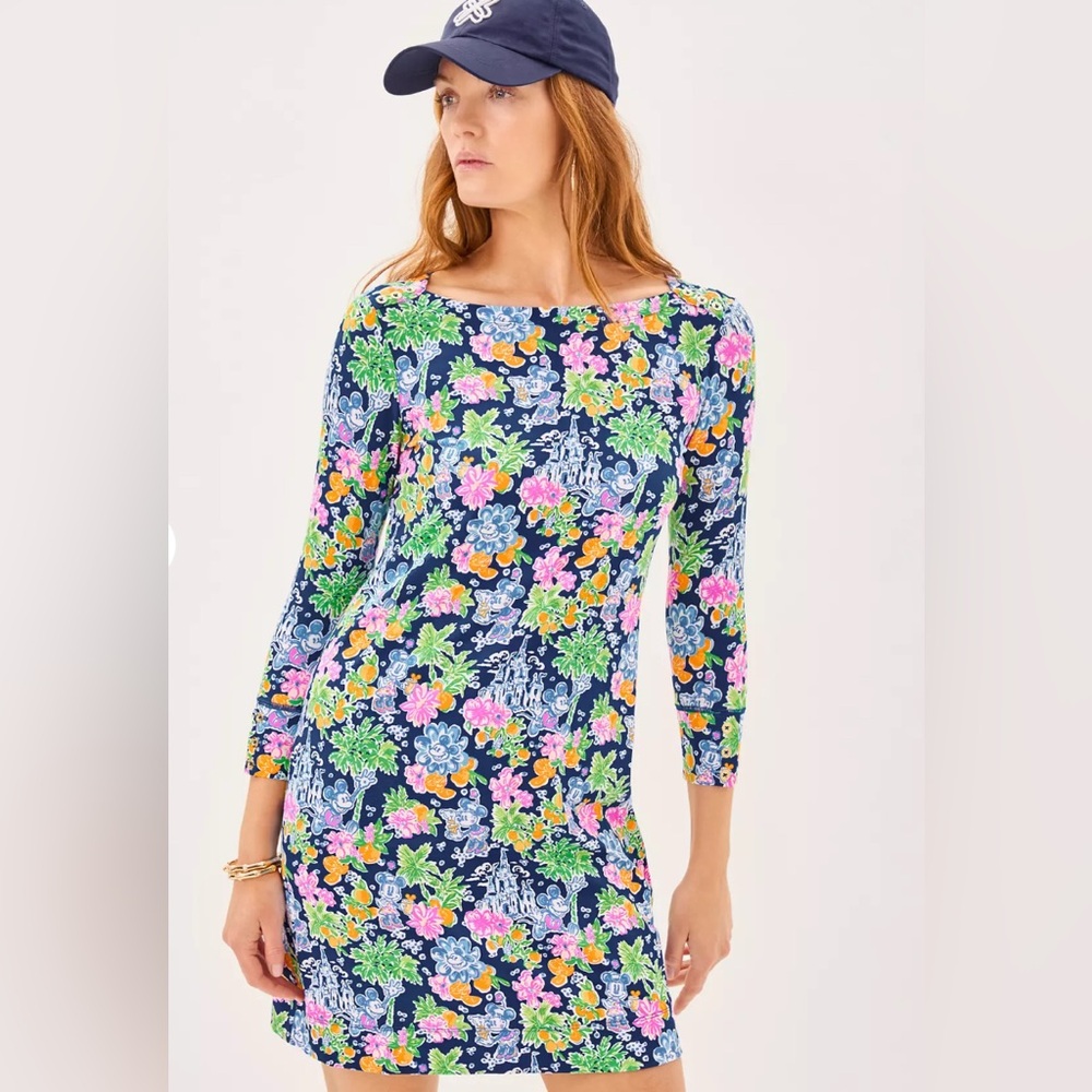💗 LILLY PULITZER Sophie Dress Aegean Navy Lilly Loves Disney - Picture 8 of 8